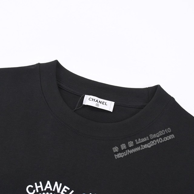 Chanel專門店香奈兒2023SS新款刺繡T恤 男女同款 tzy2970